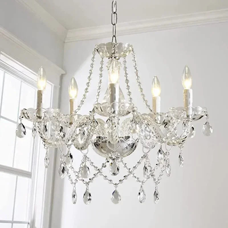 Modern crystal chandelier for elegant, bright decor