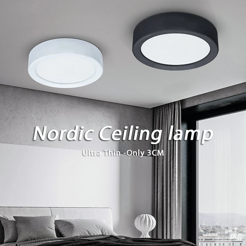 Mini LED dimmable wood grain surface mounted ceiling downlight, home, bedroom, decorative spotlight for living room 220V 110V - vue 6 sur 11