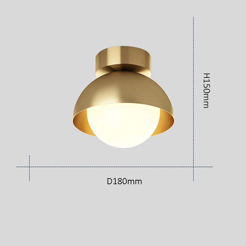 Modern minimalist copper corridor lamp with three colours - vue 5 sur 7