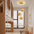 Creative solid wood pendant light for children's room