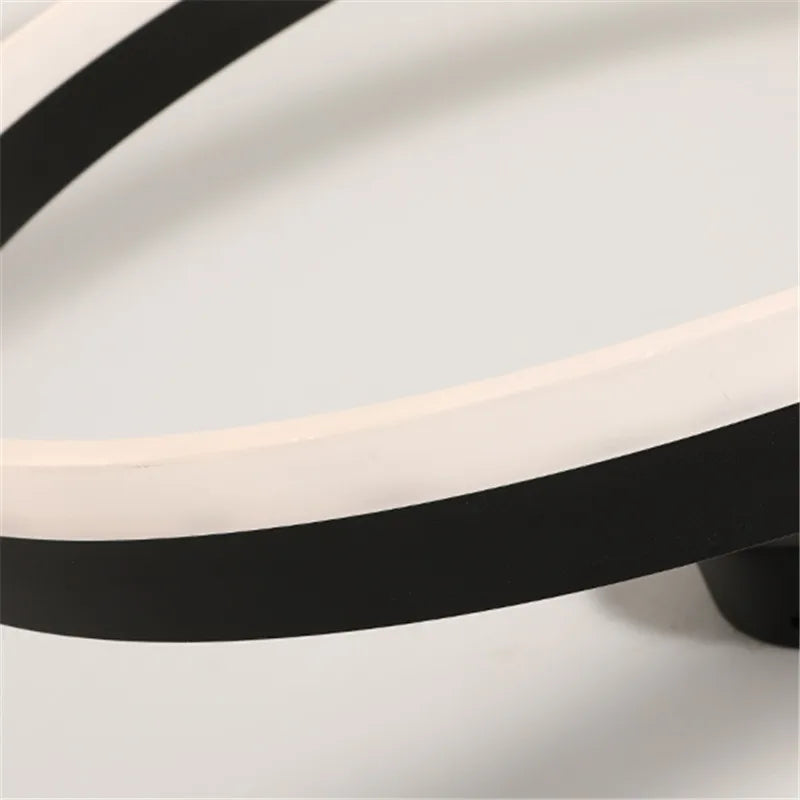 Nordic ring LED ceiling light minimalist modern indoor lighting - vue 6 sur 8