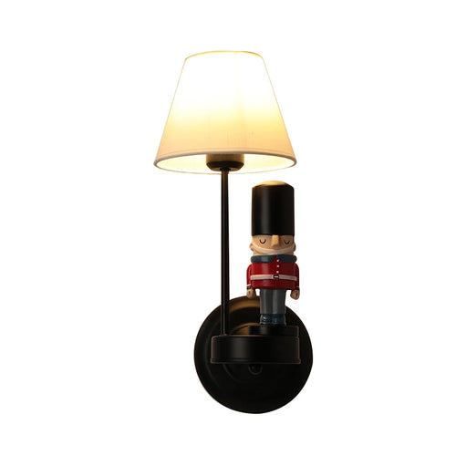Decorative children's wall light cartoon American soldier - vue 4 sur 11