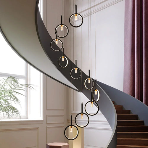 Simple modern trapezoid chandelier for interior decoration - vue 3 sur 12