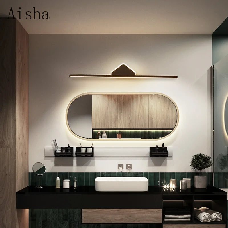 Modern wall light for minimalist bathroom mirror - vue 5 sur 10