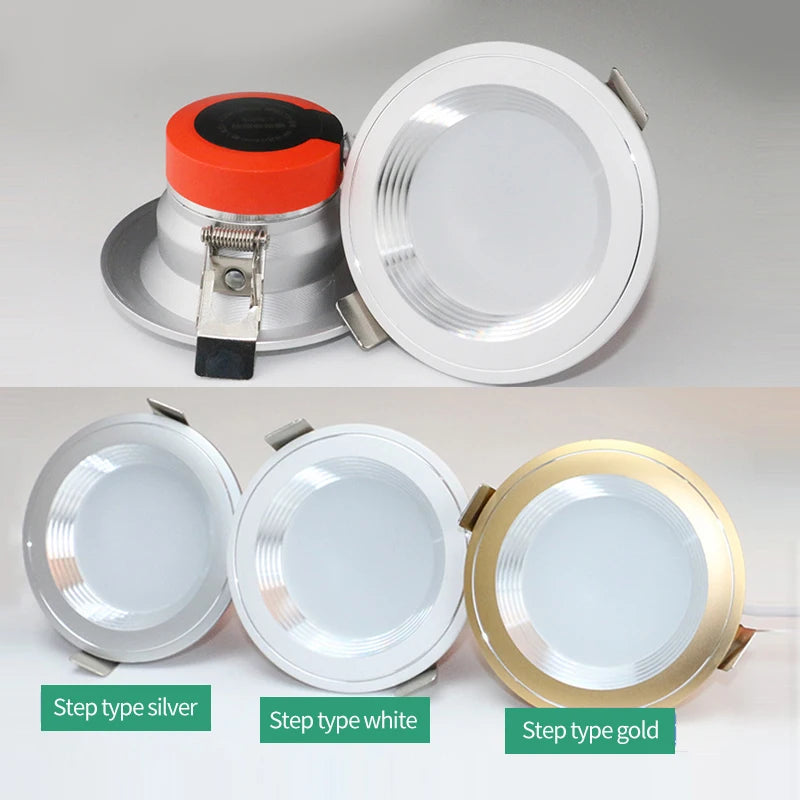 Round recessed LED ceiling light for versatile interior lighting - vue 5 sur 6