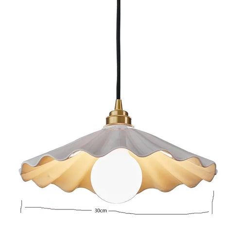 Modern ceramic flower pendant light - vue 29 sur 30
