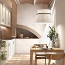 Nordic artistic fabric pendant light with vertical grain