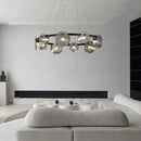 Sandyha modern minimalist glass shade LED pendant chandelier