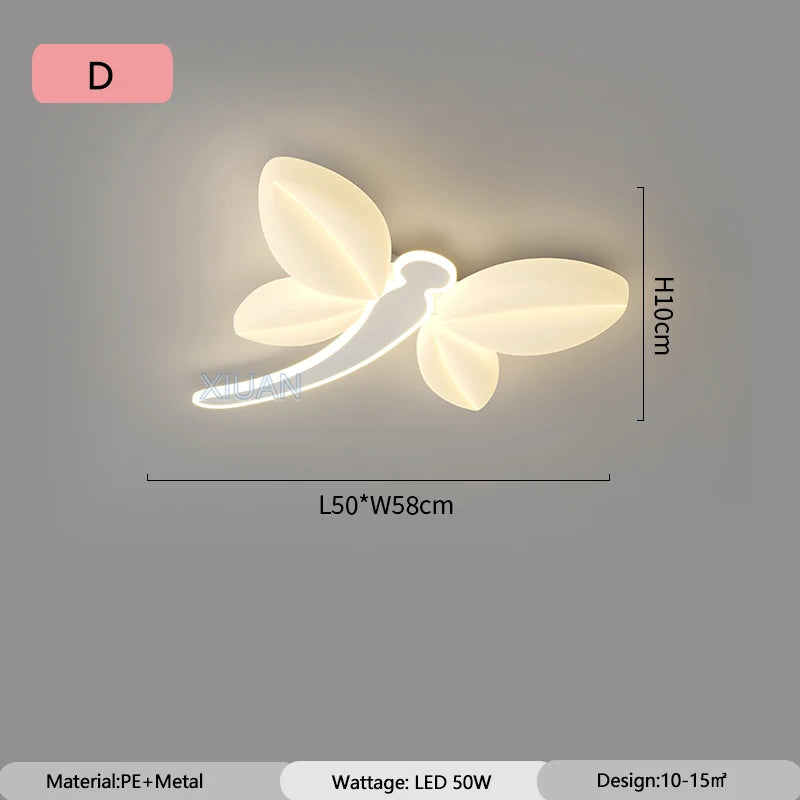 Cartoon animal ceiling light for children's room with remote control