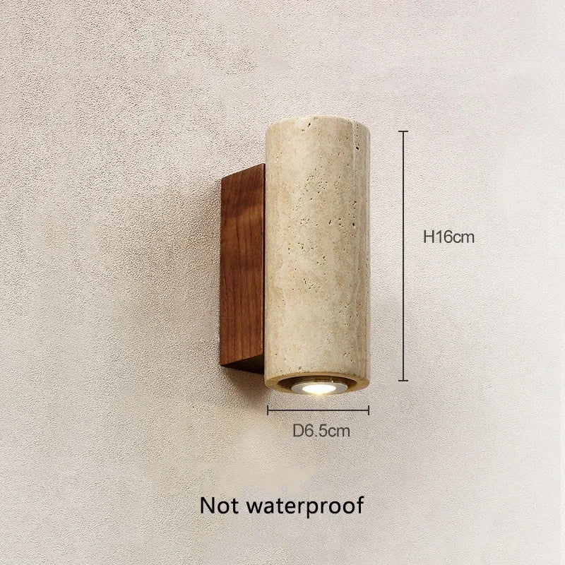 Wabi sabi marble LED wall light for interior decoration