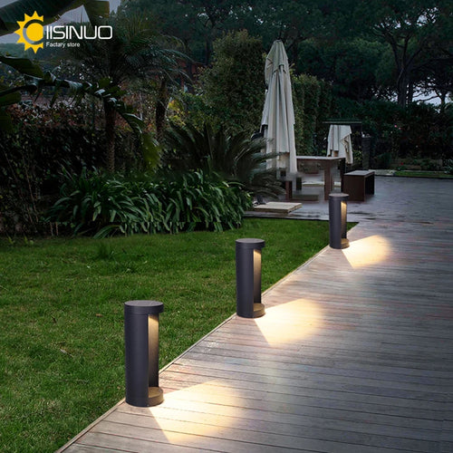 Waterproof outdoor post light for garden and park lighting