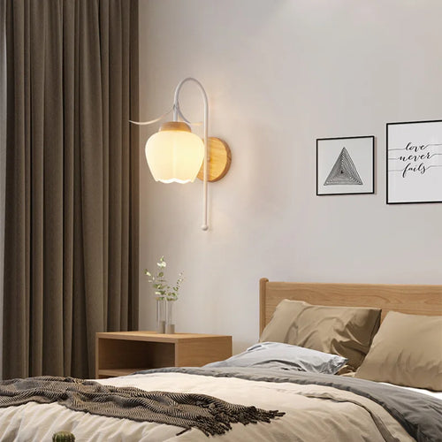 Mediterranean style glass wall light for indoor lighting - vue 3 sur 12