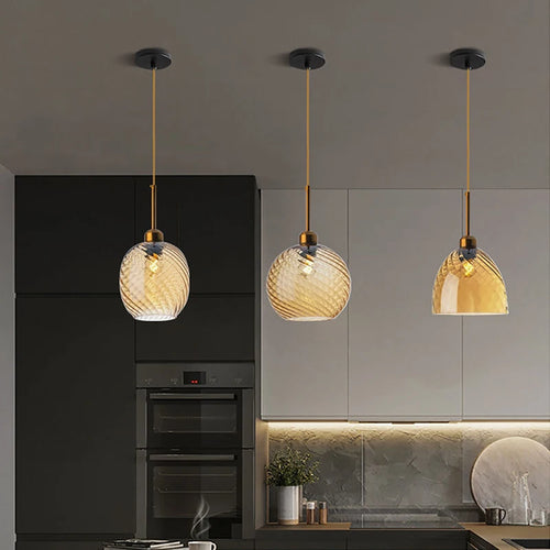 Modern glass chandelier for bar, restaurant, hotel, or villa - vue 4 sur 23