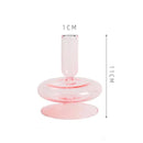 Glass taper candle holders for wedding table decoration