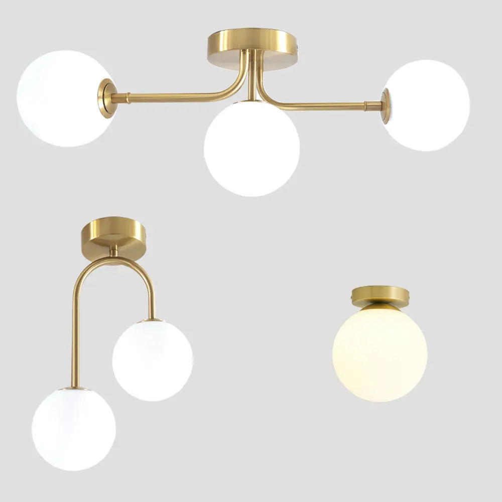 Simple acrylic ball ceiling light for multiple spaces