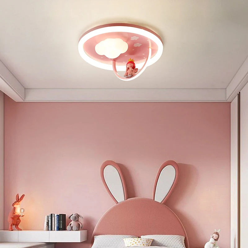Creative ceiling light with fan and LED light for children - vue 6 sur 7