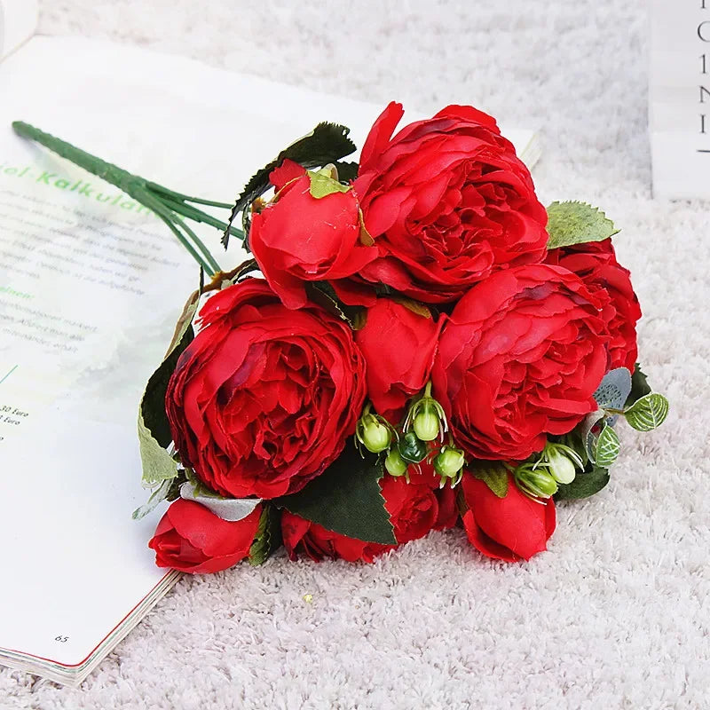Small artificial flower bouquet for spring decoration and weddings - vue 10 sur 37