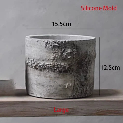 Retro silicone mould for cement flower pot - vue 7 sur 9