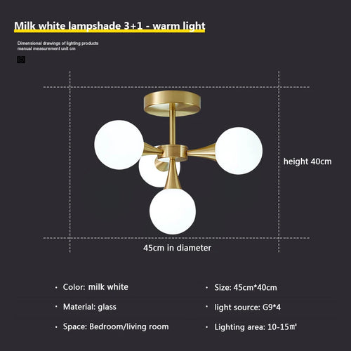 lustre moderne en verre pour un éclairage décoratif intérieur - vue 21 sur 24