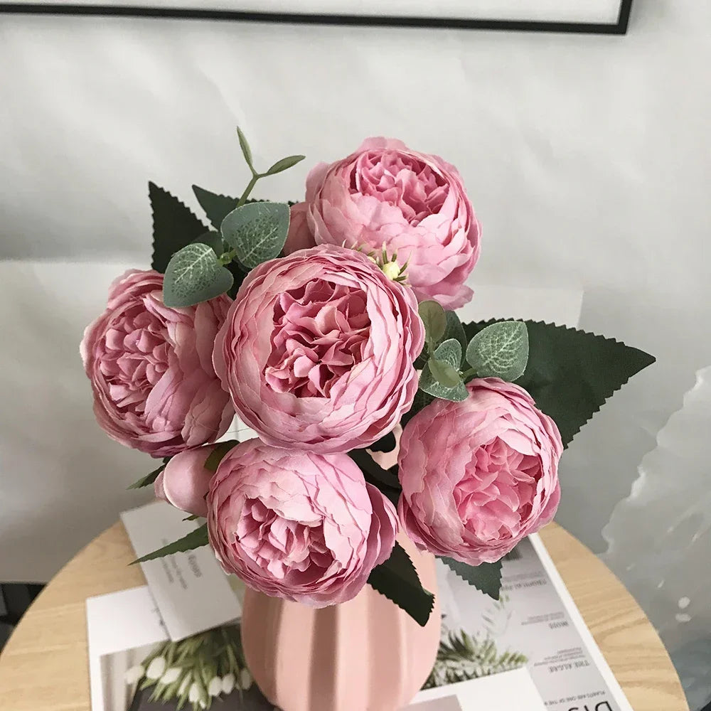 Artificial peony bouquet for wedding and home decoration - vue 7 sur 16