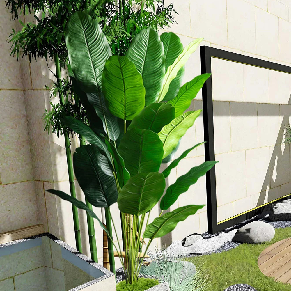 Large artificial bird of paradise tree for indoor and garden decor