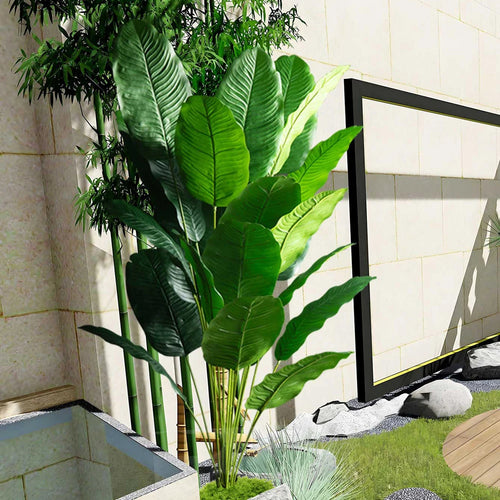 Large artificial bird of paradise tree for indoor and garden decor - vue 3 sur 9