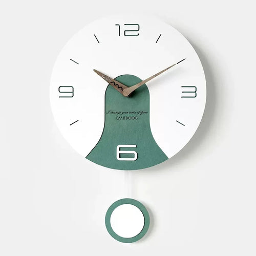 creative design solid wood silent wall clock - vue 12 sur 11