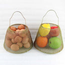 Foldable and portable iron egg basket