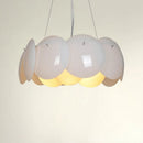 Elegant and simple modern round glass three-light pendant