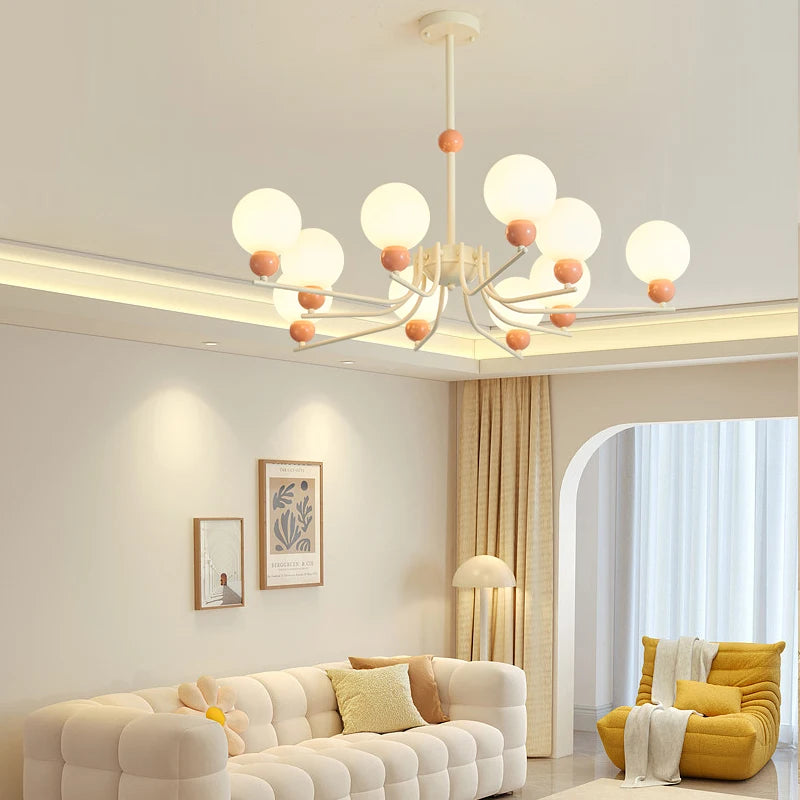 Modern round LED pendant light for indoor use - vue 5 sur 8