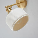 Modern gold glass and copper wall light for indoor and outdoor use