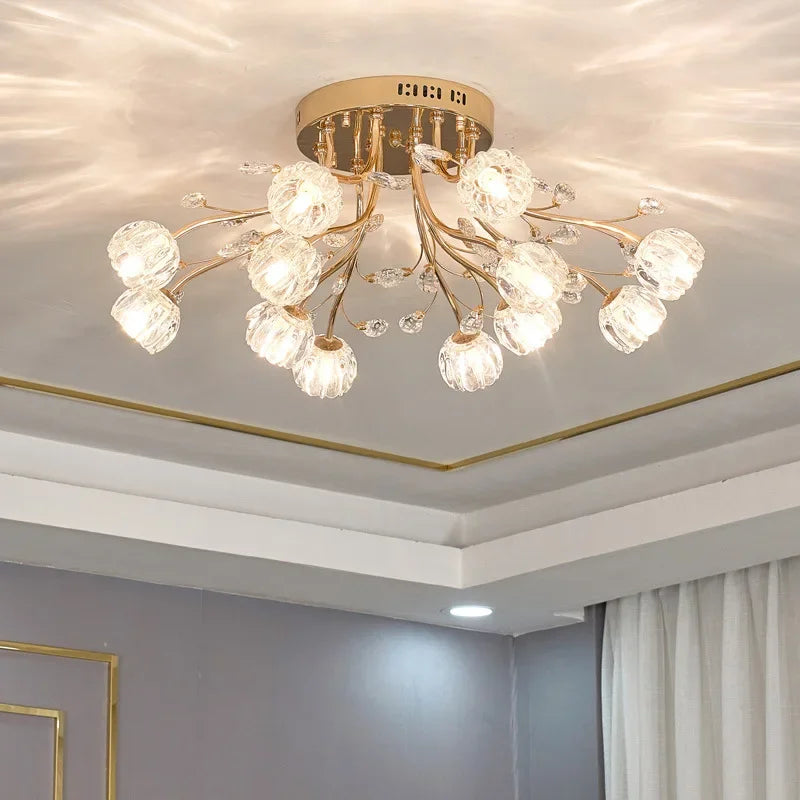 Modern crystal ceiling light for luxurious lighting