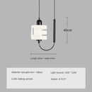 Elegant modern black and white glass chandelier