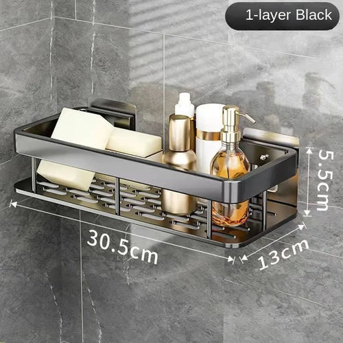 luxury rustproof wall shelves for bathroom accessories - vue 9 sur 17