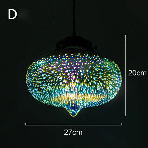 Coloured glass pendant light for modern and festive decoration - vue 16 sur 23