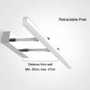 Retractable mirror front wall lamp for bathroom
