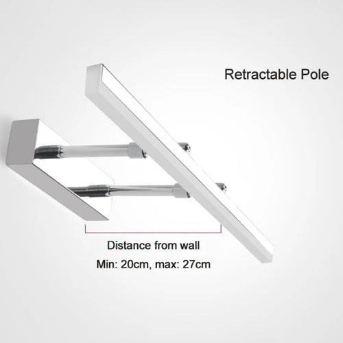 Retractable mirror front wall lamp for bathroom - vue 7 sur 18