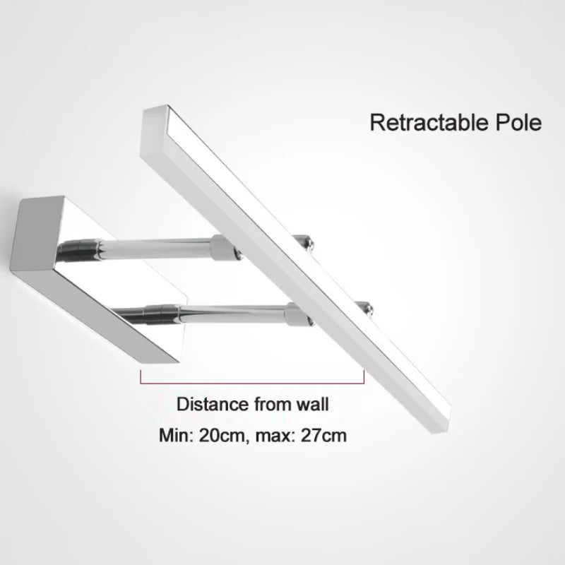 Retractable mirror front wall lamp for bathroom - vue 6 sur 18