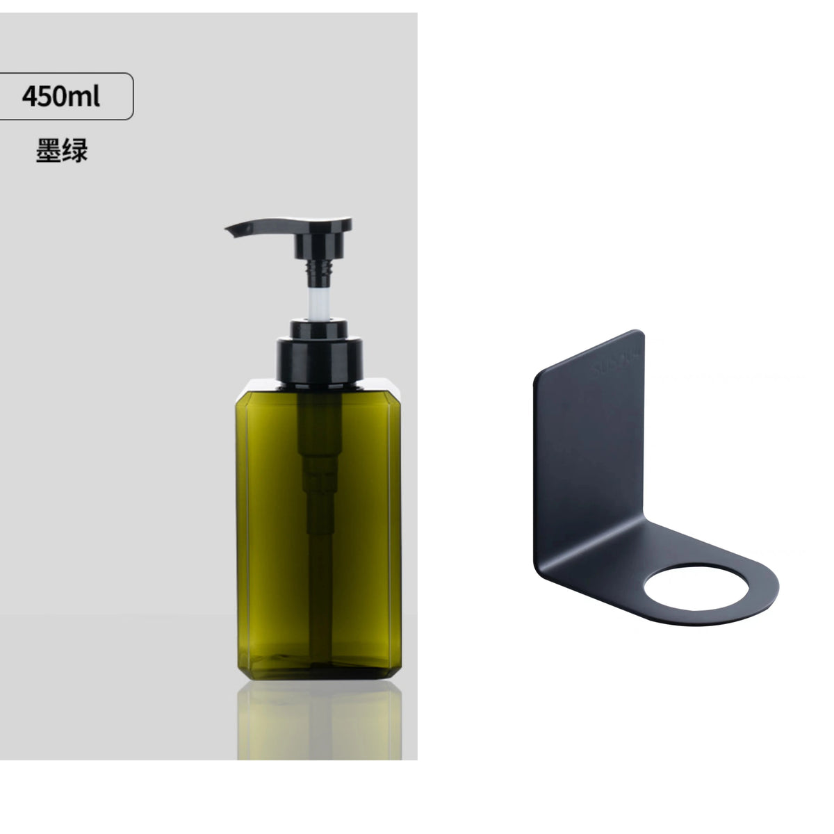 wall-mounted liquid soap dispenser for disinfectant and shower gel - vue 15 sur 15