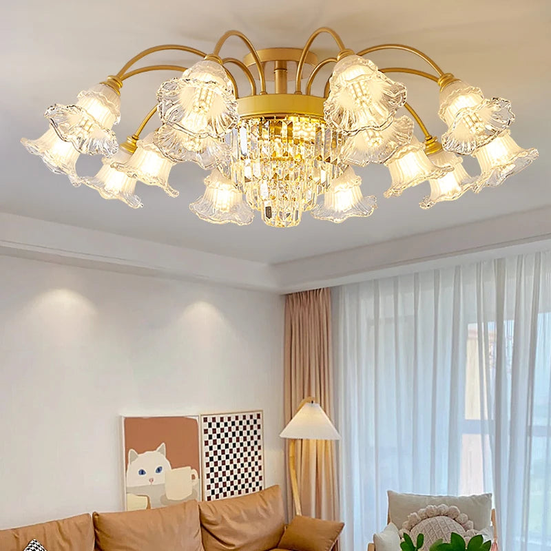 Retro crystal chandelier for elegant interior decoration