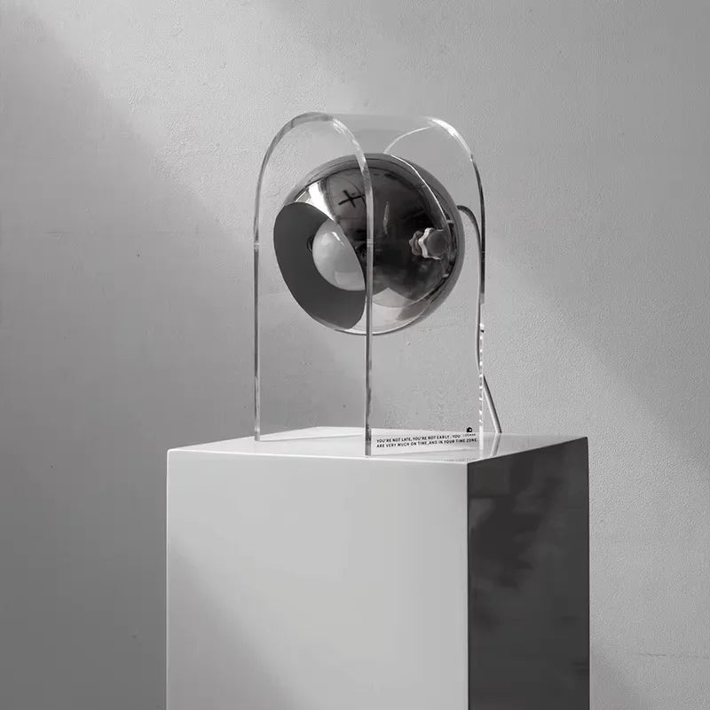 Modern acrylic designer bedside lamp for contemporary interiors