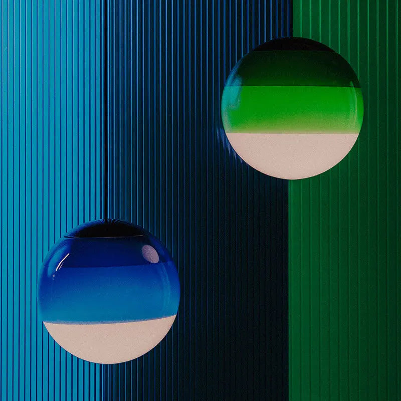 Modern gradient glass LED pendant chandelier for interiors - vue 4 sur 12