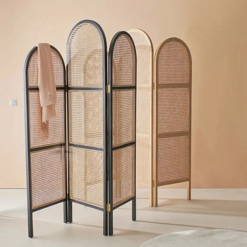 mobile japanese style folding rattan screen - vue 2 sur 13