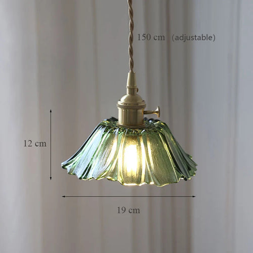 Modern Japanese sunflower glass pendant light decorative