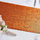 Orange sequin table runner for festive and wedding decoration