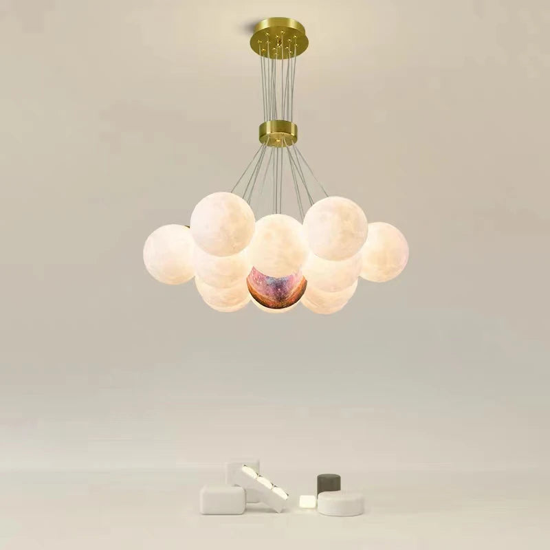 Cloud LED chandelier for children's room decor