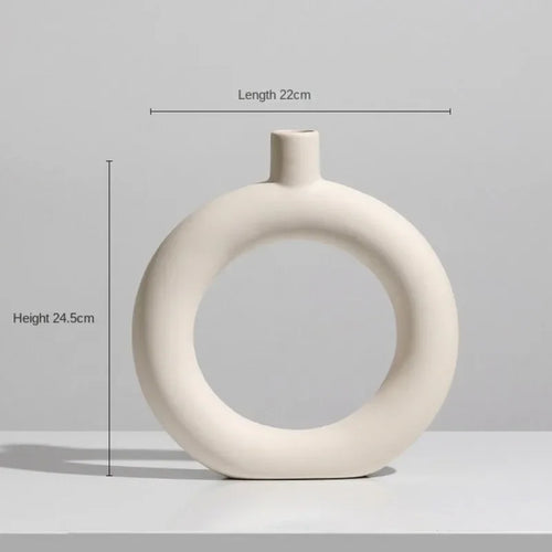 modern ceramic vase for dried flowers interior decoration - vue 10 sur 16