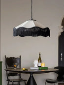 Retro fabric pendant light with tassels for interior decoration