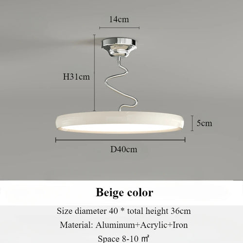 Modern minimalist Nordic aluminium chandelier with LED lights - vue 19 sur 18