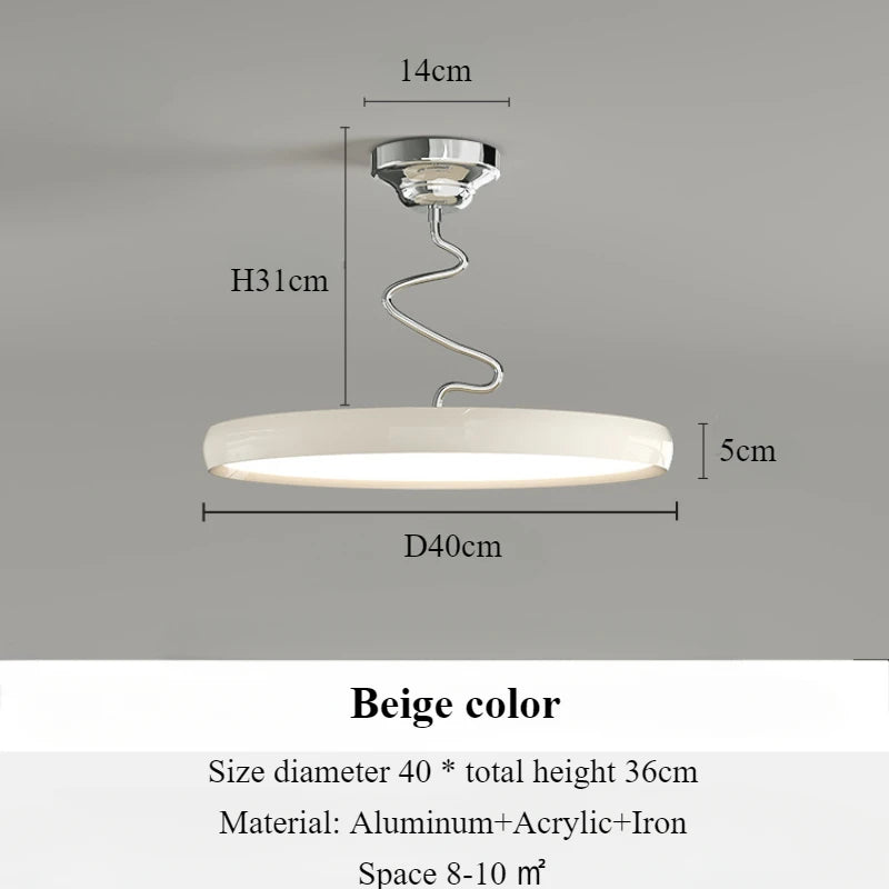 Modern minimalist Nordic aluminium chandelier with LED lights - vue 18 sur 18